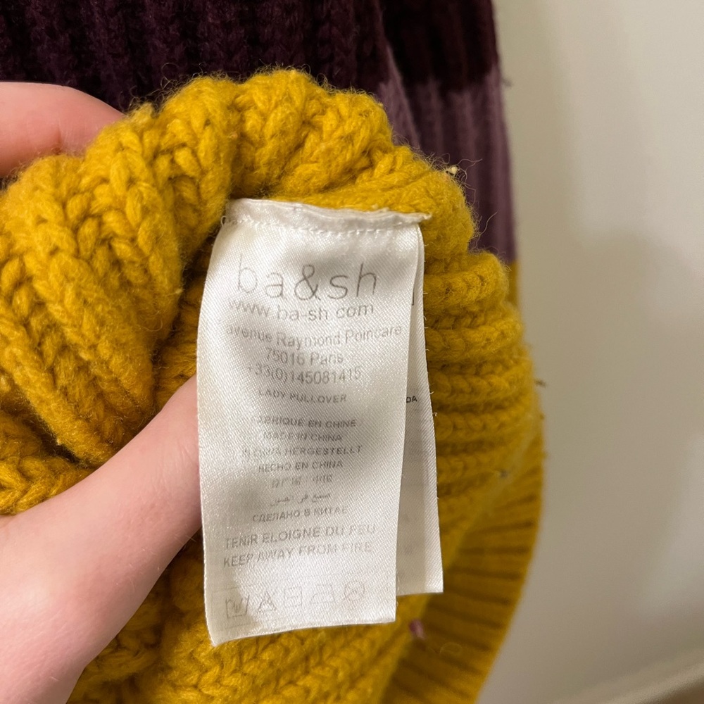 ba&sh Women's Colorful Thick Wool Sweater - Picture 6 of 7